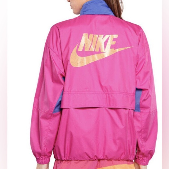 Nike Sportswear Icon Clash Jacket Fire Pink Packable Womens Medium Windbreaker - Picture 3 of 7